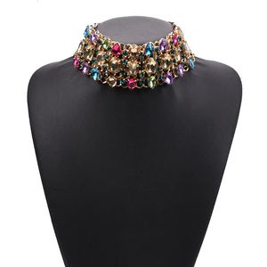 Chokers kostüm mücevherleri çok telli tenis değerli taş kristal ifadesi y tünel kolyesi yaka gargantilla 231010