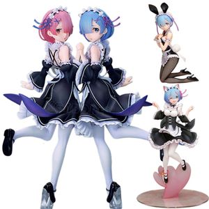 Костюмы талисмана, 25 см, Re: Zero Starting Life in Another World, аниме-фигурка Rem Ram Twins, фигурка Rem/ram, Коллекционная модель, игрушка-кукла