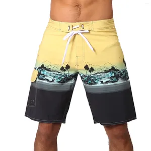 Erkek mayolar çiçek desenleri ile gevşek plaj pantolonları streç