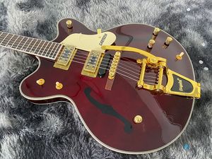 Elektro gitar dubleks tremolo sistem altın donanım maun vücut müzik enstrümanı mor renk
