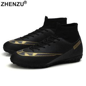 Other Sporting Goods ZHENZU Size 3547 High Ankle Soccer Shoes AGTF Football Boots Kids Boys Ultralight Cleats Sneakers botas de futbol 231011