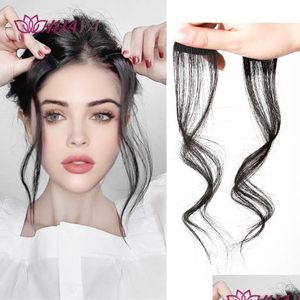 Bangs Bangs Huaya Synthetic Hair Clips Front Side Long Fake Fringe Clip In Extensions Accessories For Women 231006 Hair Products Hair Dhkg6
