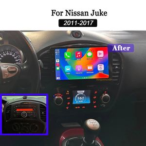 Автомобильная стереосистема Android 13 для Nissan Juke 2011-2017 гг., 9-дюймовый сенсорный экран, автомобильная магнитола, головное устройство Android с Apple CarPlay, Android Auto GPS-навигация, Wi-Fi, Bluetooth, RDS, автомобильный DVD