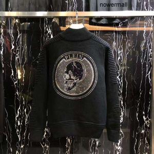 Tomurcuk plein unisex philipps pp harfler ayı tırmanma kılıfları yuvarlak boyun moda ls intarsia örgüler kafatası pp rhinestone erkek sweaters sweatshirt uzun erkekler üstleri kni mm7t