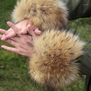 1 pair hediyeler kadınlar için sahte kürk manşet peluş kostümler bilek moda bacak kolu ısıtıcı elastik tüylü parti palto kılıf kış sonbahar 1258m