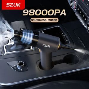Other Housekeeping Organization SZUK 98000PA Car Vacuum Cleaner Mini Powerful Cleaning Machine Strong Suction Handheld for Portable Home Wireless 231011