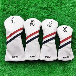 Other Golf Products Fashion trends Club #1 #3 #5 Wood Headcovers Driver Fairway Woods Cover PU Leather Head Covers 231011