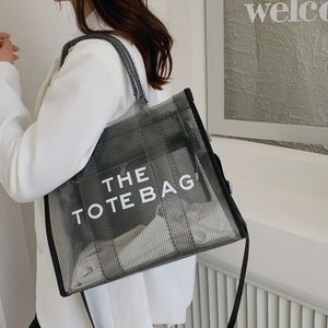 Сумки для покупок The Tote для женщин, лето 2023, роскошные дизайнерские сумки, прозрачная большая прозрачная пляжная сумка, большая сумка, кошелек 231010