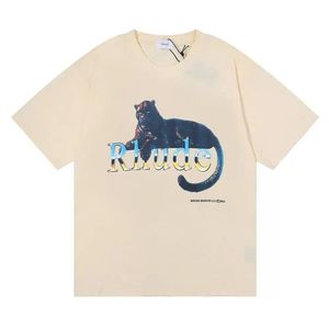 Tasarımcı Moda Yaz Yaz Erkek Tişörtleri Kadınlar İçin Rhude Tasarımcıları Erkekler için TOPS Mektup Polos Nakış Tshirts Giyim SH1837