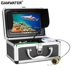 Balık bulucu Gamwater Sualtı Balıkçılık Video Kamera Kiti 1000tvl 6pcs IR/Beyaz LED 7 inç renk monitör 10m 15m 20m 30m buz balık bulucu 231012