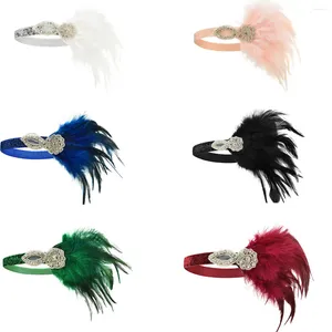 Hair Clips Vintage Colorful Feather Accessories Halloween Peacock Headdress Stage Show Party Carnival