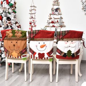 Nuovo set di sedie decorative natalizie, set di sgabelli, nuova fodera per sedia giocattolo, ornamenti decorativi europei e americani, arredamento per la casa
