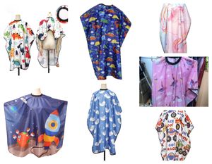 Salon Kids Hairdressing Cape Hairdresser Cartoon Pattern Haircut Styling Gown Barber Shop Household Child Hair Cut Cape Apron