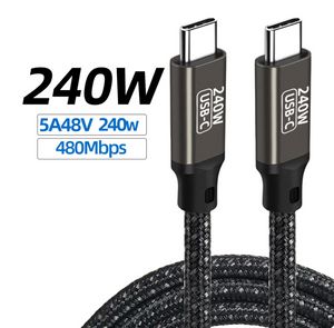 PD 240W USB3.1 480Mbps Type C to C Cable 48V 5A Fast Charging Data Transfer USB C Cord