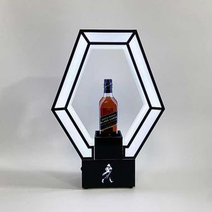 Parlayan LED Gece Kulübü Viski Şişesi Sunucu Viski Glorifier Champagne Neon Sign Ekip Wine Stand Raf Partisi Kutlaması