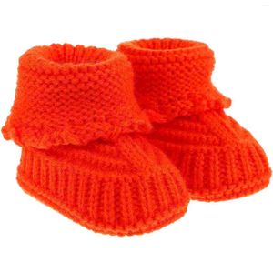 Sandálias sapatos de bebê nascidos tricô para crochê criança calçado de inverno botas artesanais de malha
