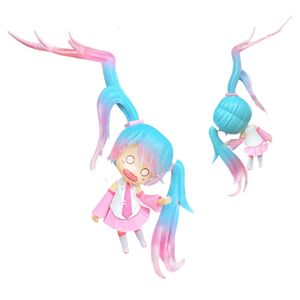 Костюмы талисмана 11 см, виртуальная певица, аниме-фигурка, двумерная фигурка Kawaii Q, подвеска принцессы из ПВХ, настольный автомобиль, коллекция украшений, кукла