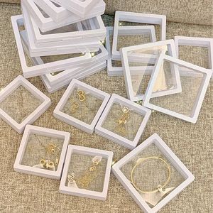 Jewelry Boxes 10PCS Set 3D Floating Display Case Stands Holder Suspension Storage for Pendant Necklace Bracelet Ring Coin Pin Gift Jewelry Box 231012