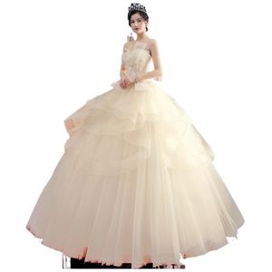 Wedding Dresses Champagne Color Off Shoulder bridal gown new style Wedding Boutiques
