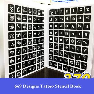 Книги для татуировок 669 дизайнов Трафареты для татуировок Книга Бабочка Губы Кошка Блестящие шаблоны татуировок для девочек Дети Женщины Аэрограф Трафарет для татуировки хной 231012