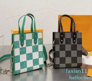 Классическая мини-сумка в клетку, роскошный дизайн, прямоугольные сумки через плечо, модная мода высокого качества