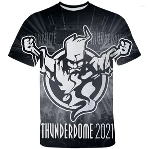 T-shirt da uomo Thunderdome 3D T-shirt da uomo estiva manica corta maglietta hardcore mago logo camicia uomo casual harajuku o-collo tee top
