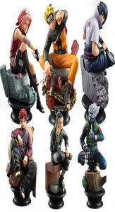 6 pçs/set Figuras de Ação Bonecas Xadrez Novo PVC Anime Sasuke Gaara Modelo Figurinhas para Decoração Coleção Brinquedos de Presente LJ2009287127549