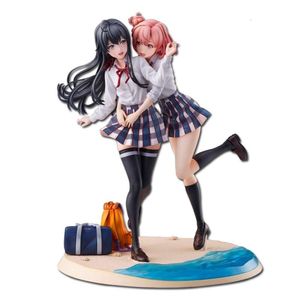 Maskot kostümleri 23cm anime yukinoshita yukino figür okul üniforma yuigahama yui pvc yuigahama yui bonus aksiyon figuine bebek oyuncakları