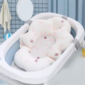 Baby Bathtub Cushion Foldable Bath Seat Support Pad born Chair Infant Anti-Slip Soft Comfort Body Mat 220420288t