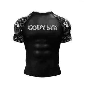 Erkek Tişörtleri Cody Lundin Özel Baskılı T-Shirts Jiu Jitsu MMA Giysileri Erkeksi Sıkı Sörf Yüzme Erkekler için Boks Jersey