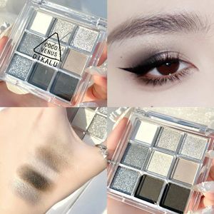 Тени для век DIKALU Dark Punk Smoked Nine Color Eyeshadow Metallic Pearl Matte Silver Halloween ins Доступная палитра 231012