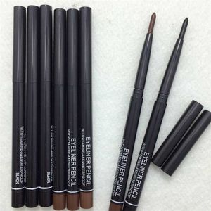 Retractable Eyeliner Pencil Automatic Rotating Sweatproof Natural Easy to Wear luxury Makeup Eyebrow Eyeliners Pencils Black Brown 2 Colors