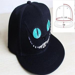 Alice Harikalar Diyarında Cheshire Kedi Karikatür Şapkaları Erkekler için Kadınlar Geri Beyzbol Kapağı Snapback Hiphop246c