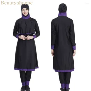 Roupas étnicas Hijab Mulheres Natação Terno Longo Capa Completa Burkini Muçulmano Swimwear Senhoras Esconde Maiô Mulher Islâmica Swim Wear Modesto