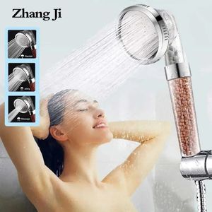 Banyo Duş Başlıkları Banyo Duş Başlıkları Zhangji 3 Mod Banyo Duş Ayarlanabilir Jet Duş Başlığı Yüksek Basınç Tasarrufu Su 231013