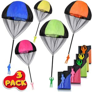 Sports Toys 123pcs Hand Throwing Parachute Flying Toys for Children Educational Outdoor Games Sports Entertainment Sensory Play 231013