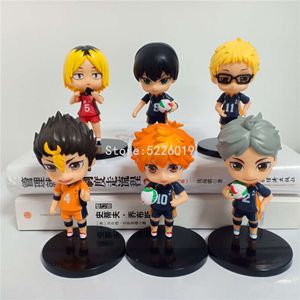 Игрушки для пальцев 6 шт./компл. Haikyuu Аниме Фигурка Кодзуме Кенма Хината Шойо Фигурка Ю Нишиноя Кей Цукишима Тобио Кагеяма Фигурка Игрушки