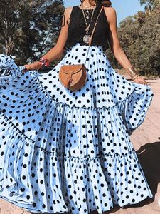 Etek moda y2k polka dot kadınlar fırfır maksi etek yaz 2023 yüksek bel vintage uzun trend bohem peri festival kıyafetleri 231013