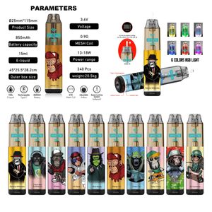 Özel etiket imini 7000 puf tek kullanımlık duman vape çubukları vapers kalem örgü bobin 15ml e sigara rgb led ışık tasarımı 20 popüler lezzet ile en iyi ucuz fabrika fiyatı