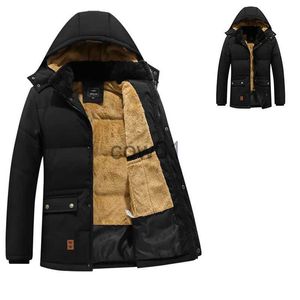 Men's Wool Blends 2023 Winter Windproof Men Coat Keep Warm Thicked Plush Men's Jacket New Fashion Hooded Outdoor Jacket Classic Casual Men Parkas J231014