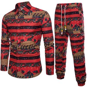 Erkek Trailsits Vintage Baskı Adam Giyim 2018 Sonbahar Giyim Uzun Kollu Beyefendi Sweat Erkek Seyahat Seti Keten Uzun Pantolon 5xl2557