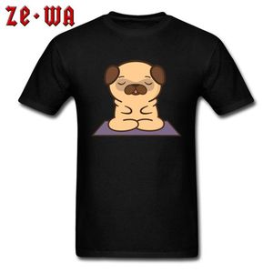 Sevimli Pug T Shirt Özelleştirilmiş Tshirts Erkekler Egzersiz Gömlekleri Kadın Kawaii Giysileri Çizgi Baskı Tees Moda Pamuk Sweatshirts252m