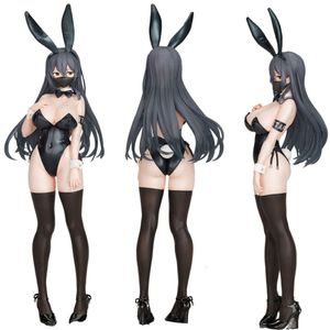 Parmak oyuncakları 26cm siyah tavşan junpai chan maskesi seksi anime kız figür bull fots japonya tavşan juniors aksiyon figür yetişkin model bebek oyuncakları