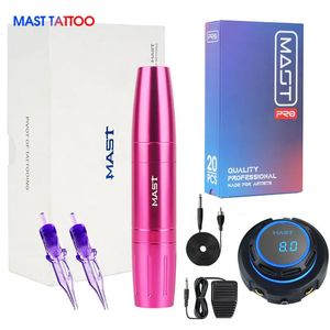 Tattoo-Maschine Mast Magi mit Halo-Netzteil, OLED-Display, Permanent-Make-up, Augenbrauen, Lippen, Kartuschen-Set 231013