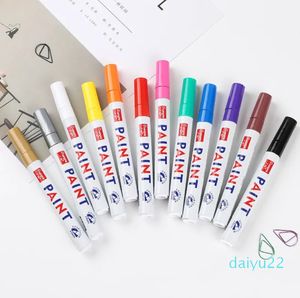 Toptan su geçirmez kalem kalem lastik lastik sırtı kauçuk kalıcı solmaz marker kalem boya kalem beyaz renk çoğu yüzeyde işaretler