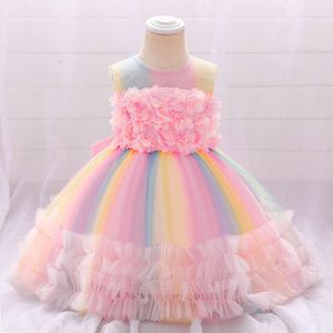 New one-year-old children's princess dress baby girl dress flower girl puffy gauze princess dress foreign style