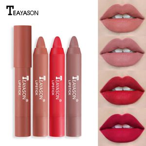 Lip Pencils TEAYASON 12 Colors Non-stick Lipsticks Waterproof Sexy Red Lip Gloss Lipstick Pencil Makeup Cosmetics For Women 231013