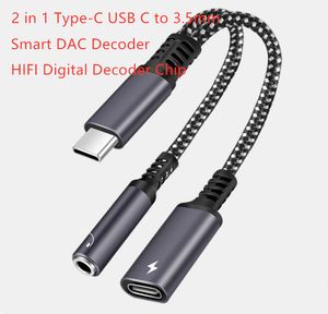 Нейлоновый плетеный высококачественный звук 2 в 1 Type-C USB C до 3,5 мм AUX аудио разъем для наушников адаптер зарядный кабель новый 4 цвета