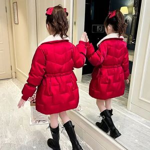 Down Coat Children Winter Girls Thicken Jacket Teenage Outfit Warm Coats Kids Hooded Cotton Clothes Windproof Parkas 4 To 12 14 Years 231016