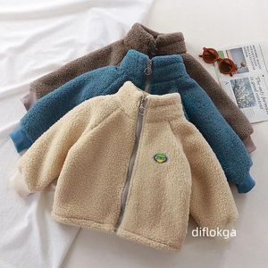 Jackets Children's Autumn Winter Outerwear Boys Girls Jacket Clothes Thickened Lamb Fashion Design Woolen Cloth Warm Coat Kids 231016